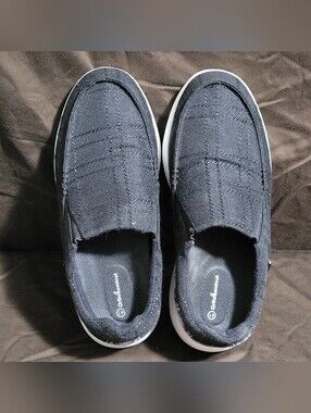 Men's Slip-On Canvas Ortho Loafers in Black